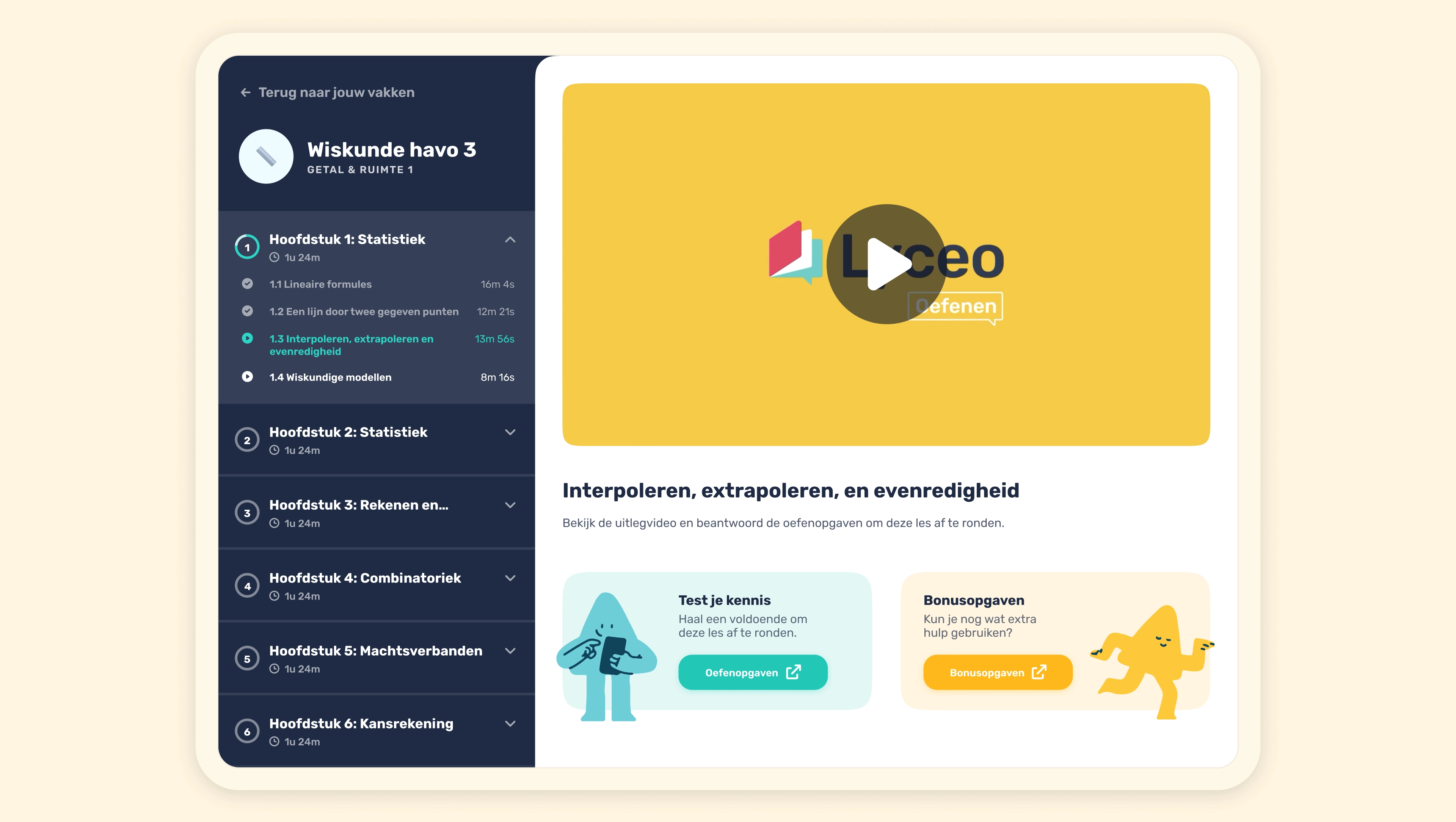 Lyceo Oefenen lesson.